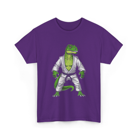 T-Rex Martial Arts Dinosaur T-Shirt - Purple