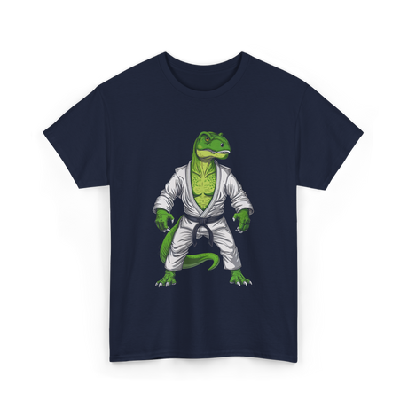 T-Rex Martial Arts Dinosaur T-Shirt - Navy