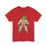 T-Rex Martial Arts Dinosaur T-Shirt - Red