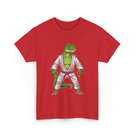 T-Rex Martial Arts Dinosaur T-Shirt - Red