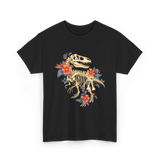 T-Rex Skeleton Dino T-Shirt - Black