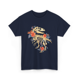 T-Rex Skeleton Dino T-Shirt - Navy