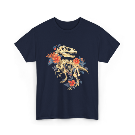 T-Rex Skeleton Dino T-Shirt - Navy