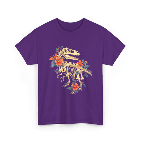 T-Rex Skeleton Dino T-Shirt - Purple