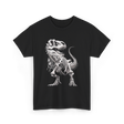 T-Rex Skeleton Dinosaur Fossil T-Shirt - Black