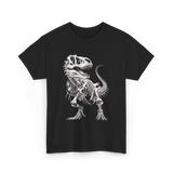 T-Rex Skeleton Dinosaur Fossil T-Shirt - Black