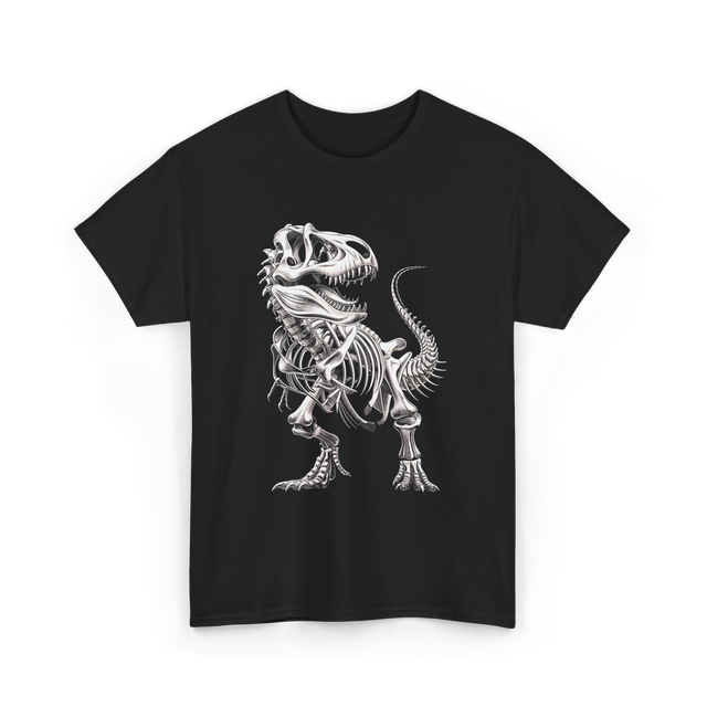 T-Rex Skeleton Dinosaur Fossil T-Shirt - Black