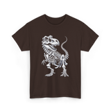 T-Rex Skeleton Dinosaur Fossil T-Shirt - Dark Chocolate