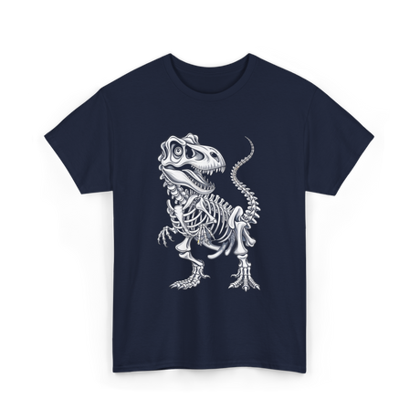 T-Rex Skeleton Dinosaur Fossil T-Shirt - Navy