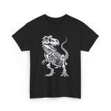 T-Rex Skeleton Dinosaur Fossil T-Shirt - Black