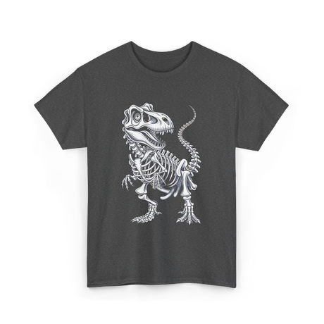 T-Rex Skeleton Dinosaur Fossil T-Shirt - Dark Heather