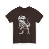 T-Rex Skeleton Dinosaur Fossil T-Shirt - Dark Chocolate