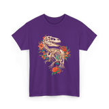 T Rex Skeleton Dinosaur Skeleton T-Shirt - Purple