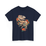 T Rex Skeleton Dinosaur Skeleton T-Shirt - Navy