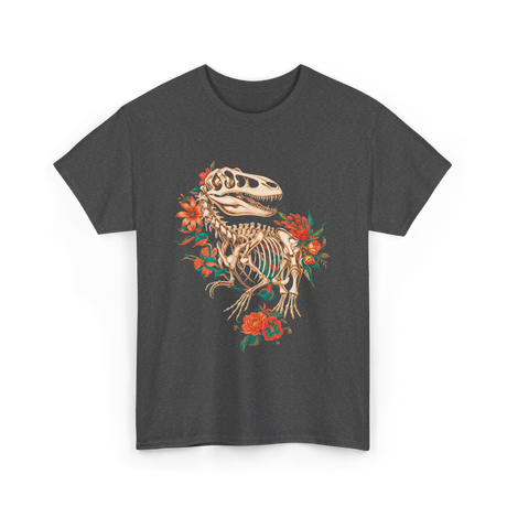 T Rex Skeleton Dinosaur Skeleton T-Shirt - Dark Heather