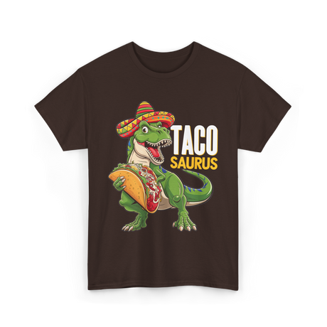 Taco Saurus Taco Dinosaur T-Shirt - Dark Chocolate