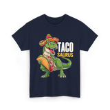 Taco Saurus Taco Dinosaur T-Shirt - Navy