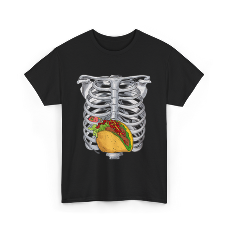 Taco Skeleton Rib Cage Costume T-Shirt - Black