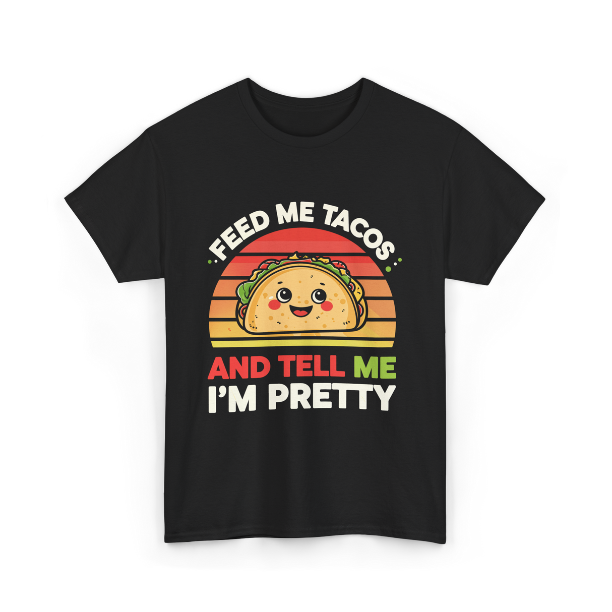 Tacos Pretty Taco T-Shirt - Black