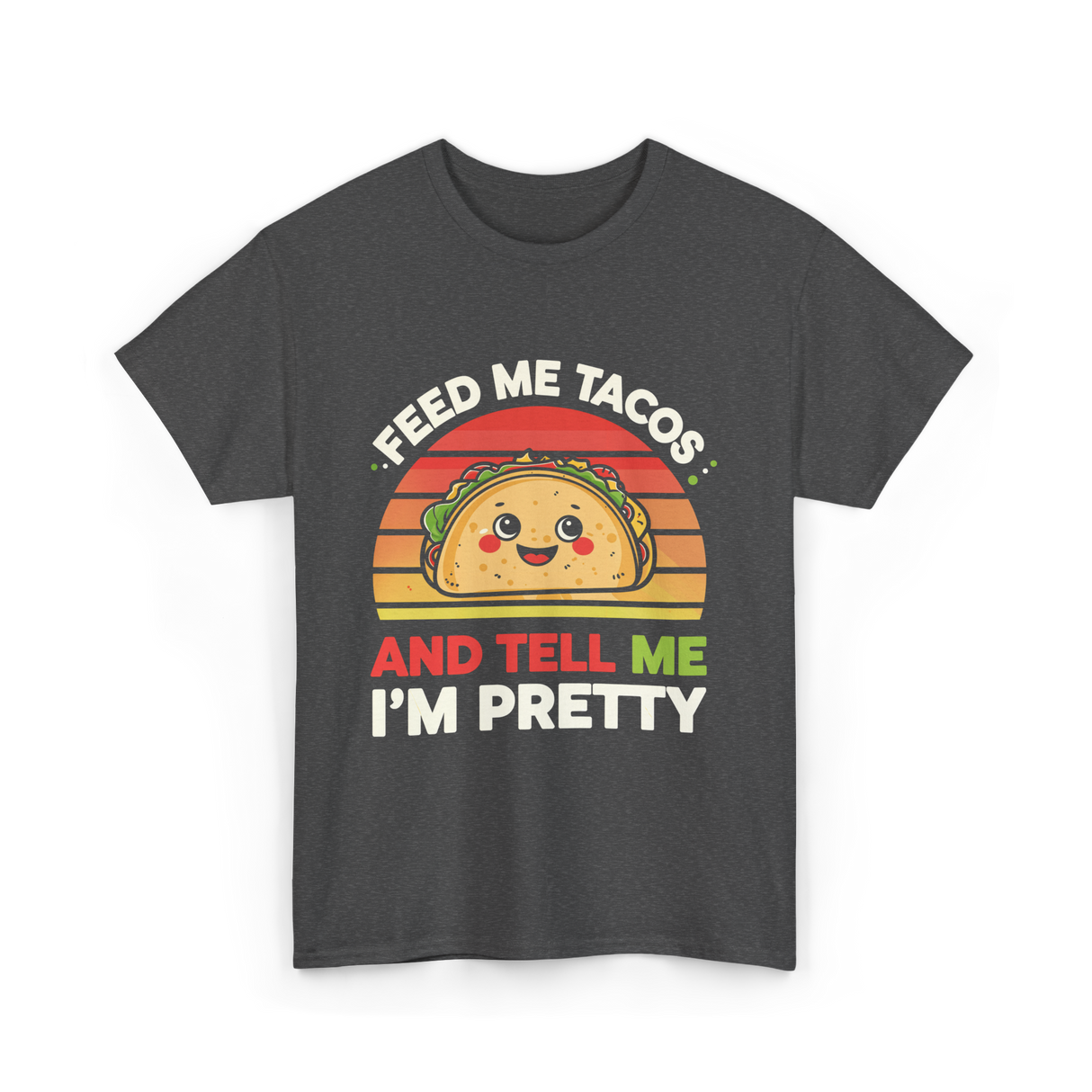 Tacos Pretty Taco T-Shirt - Dark Heather