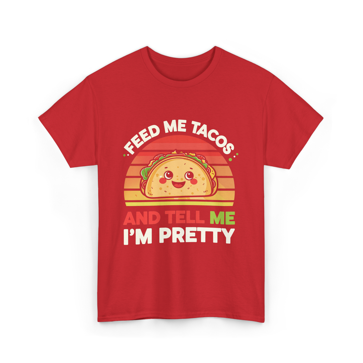 Tacos Pretty Taco T-Shirt - Red