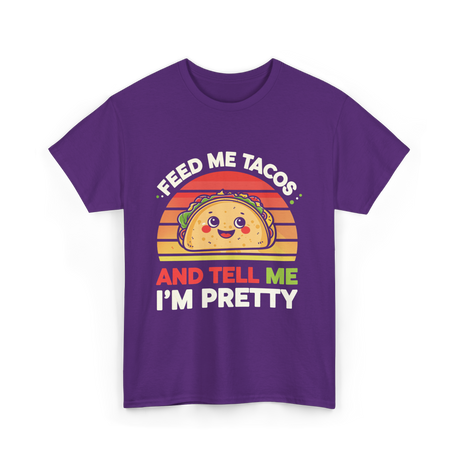 Tacos Pretty Taco T-Shirt - Purple