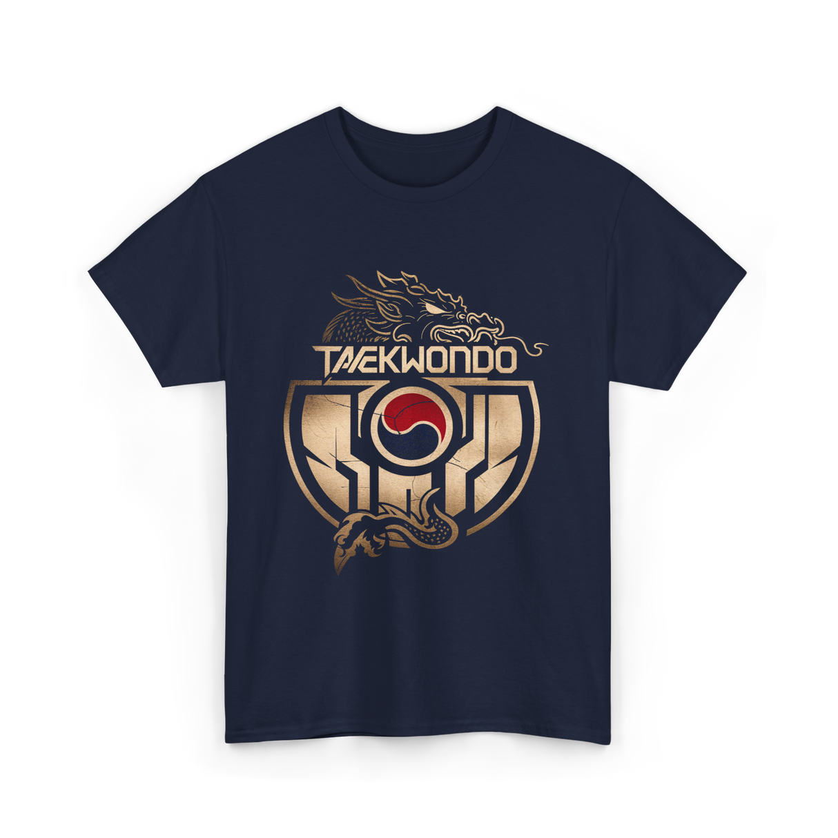 Taekwondo Dragon Martial Arts T-Shirt - Navy