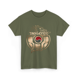 Taekwondo Dragon Martial Arts T-Shirt - Military Green