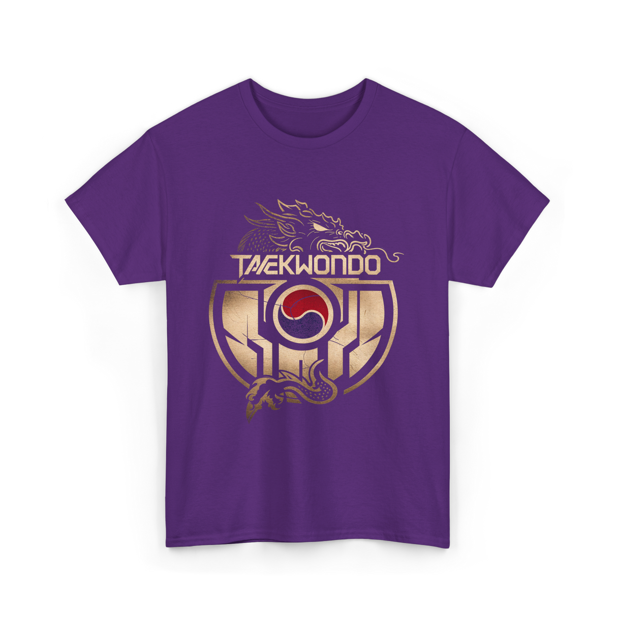 Taekwondo Dragon Martial Arts T-Shirt - Purple