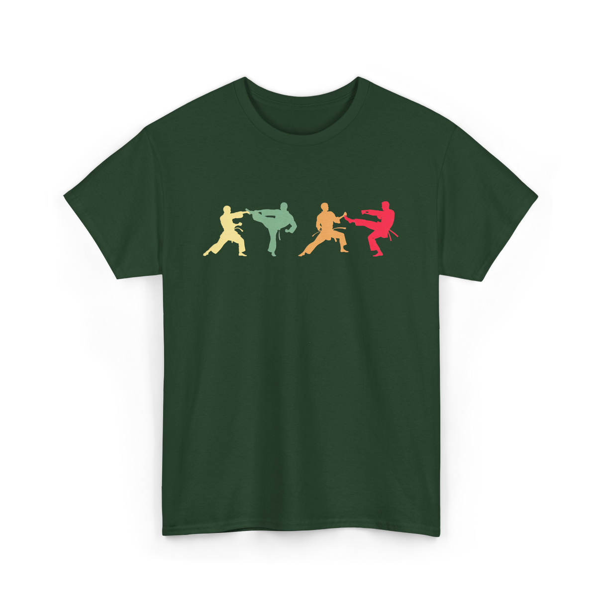 Taekwondo Fighter Martial Arts T-Shirt - Forest Green