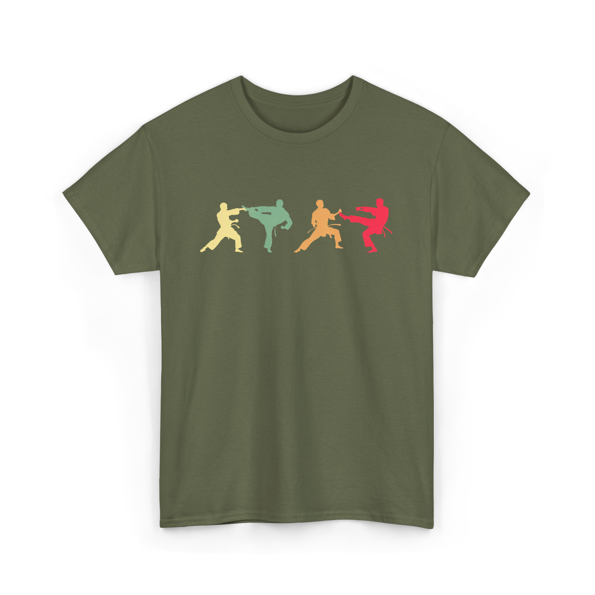 Taekwondo Fighter Martial Arts T-Shirt - Military Green