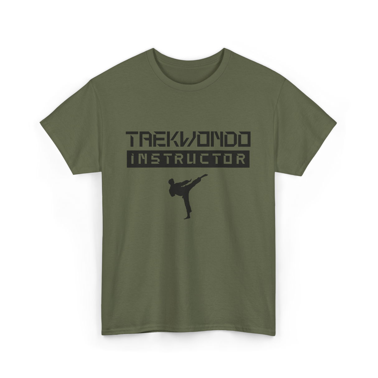 Taekwondo Instructor Martial Arts T-Shirt - Military Green