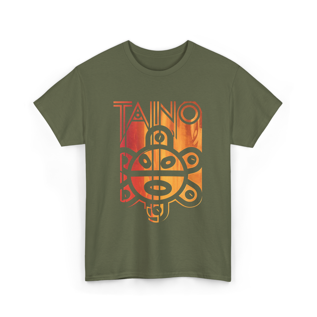 Taino Spirit Taino Culture Art T-Shirt - Military Green