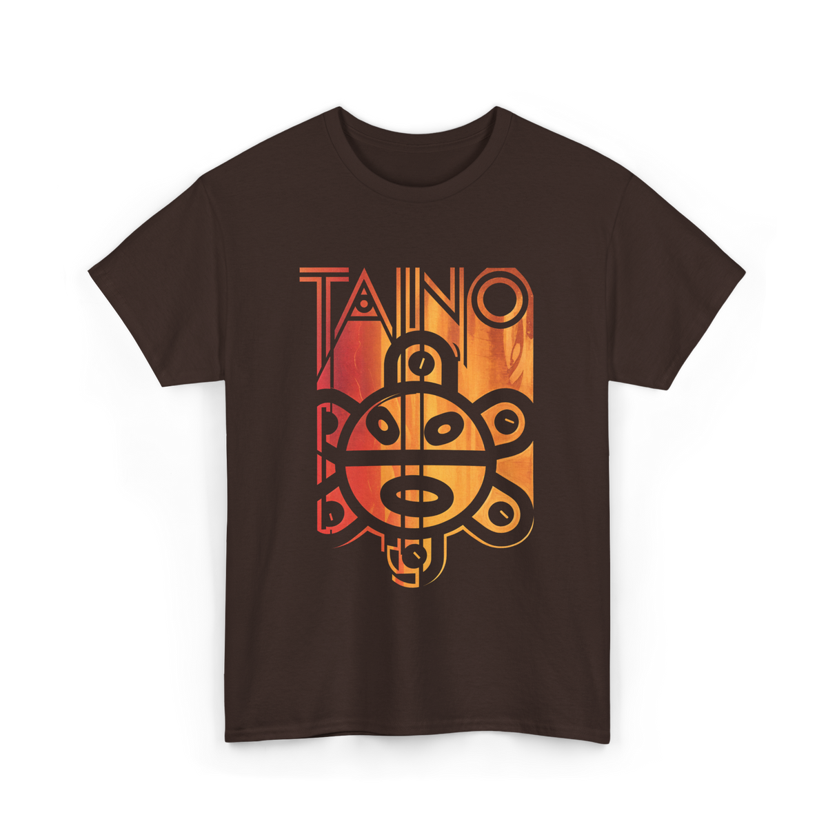 Taino Spirit Taino Culture Art T-Shirt - Dark Chocolate