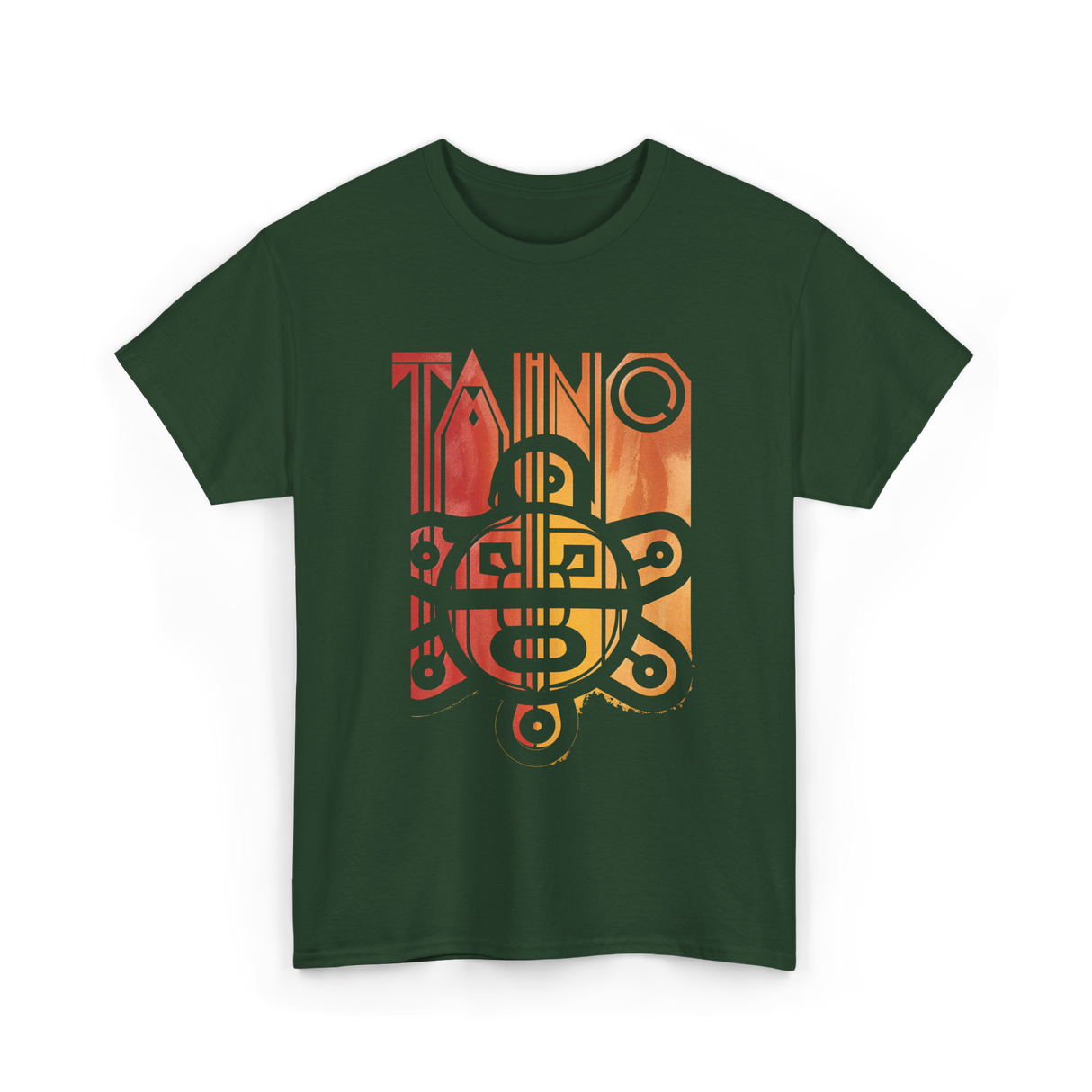 Taino Sun Taino Culture T-Shirt - Forest Green