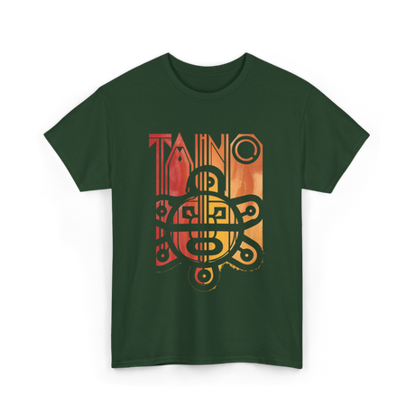 Taino Sun Taino Culture T-Shirt - Forest Green