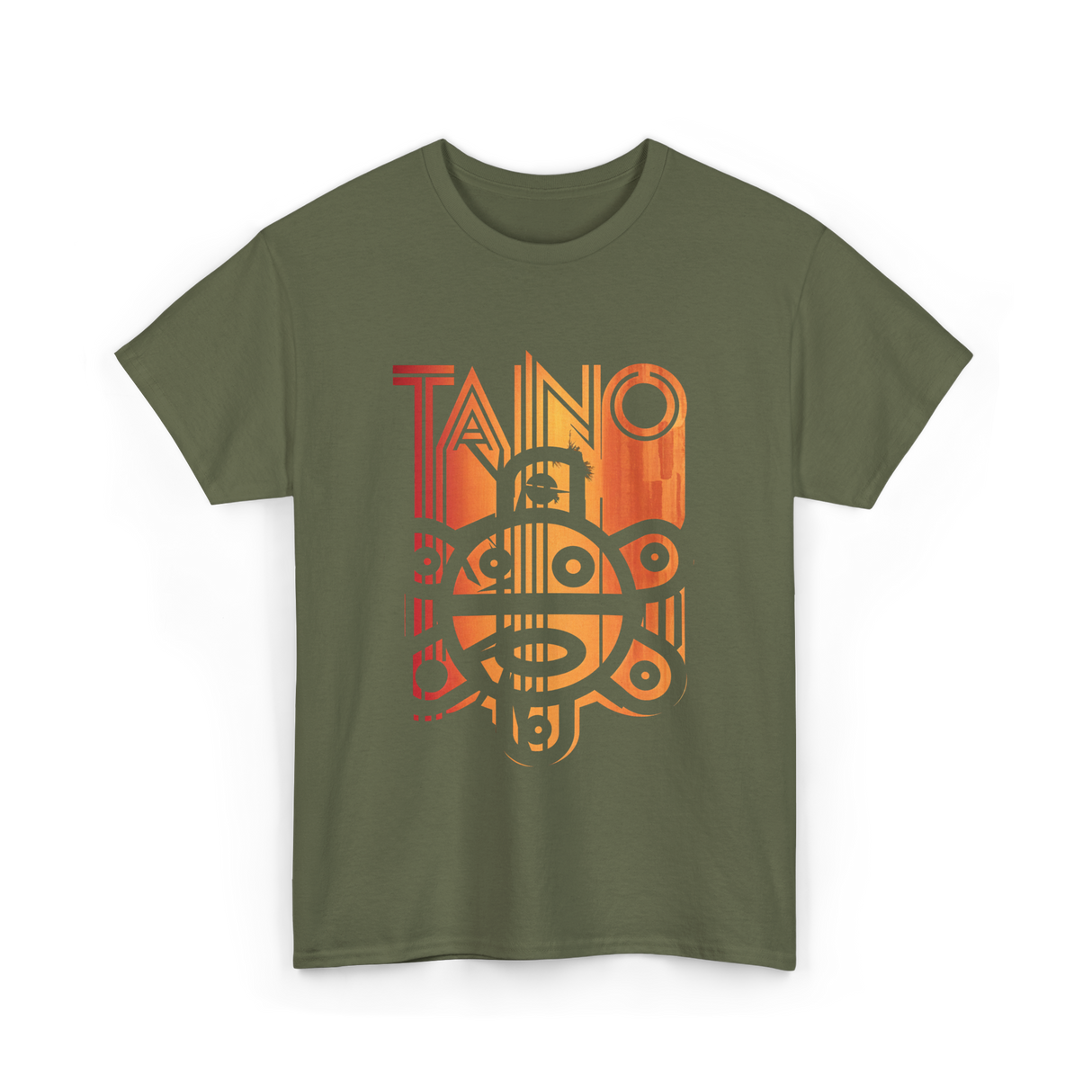 Taino Sun Taino Culture T-Shirt - Military Green