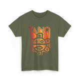 Taino Sun Taino Culture T-Shirt - Military Green