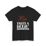 Takes A Lickin Keeps On Tickin Heart T-Shirt - Black