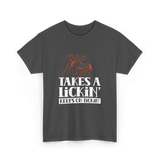 Takes A Lickin Keeps On Tickin Heart T-Shirt - Dark Heather