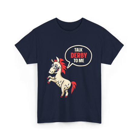 Talk Derby To Me Horse Riding T-Shirt - Navy