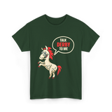 Talk Derby To Me Horse Riding T-Shirt - Forest Green