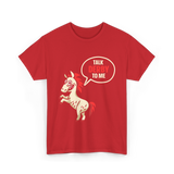 Talk Derby To Me Horse Riding T-Shirt - Red