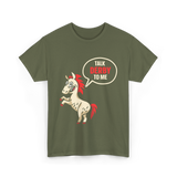 Talk Derby To Me Horse Riding T-Shirt - Military Green