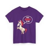 Talk Derby To Me Horse Riding T-Shirt - Purple