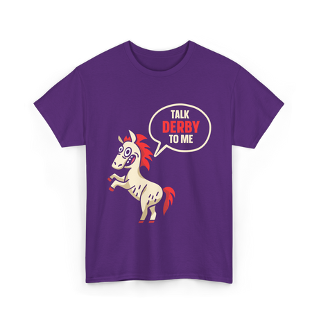 Talk Derby To Me Horse Riding T-Shirt - Purple