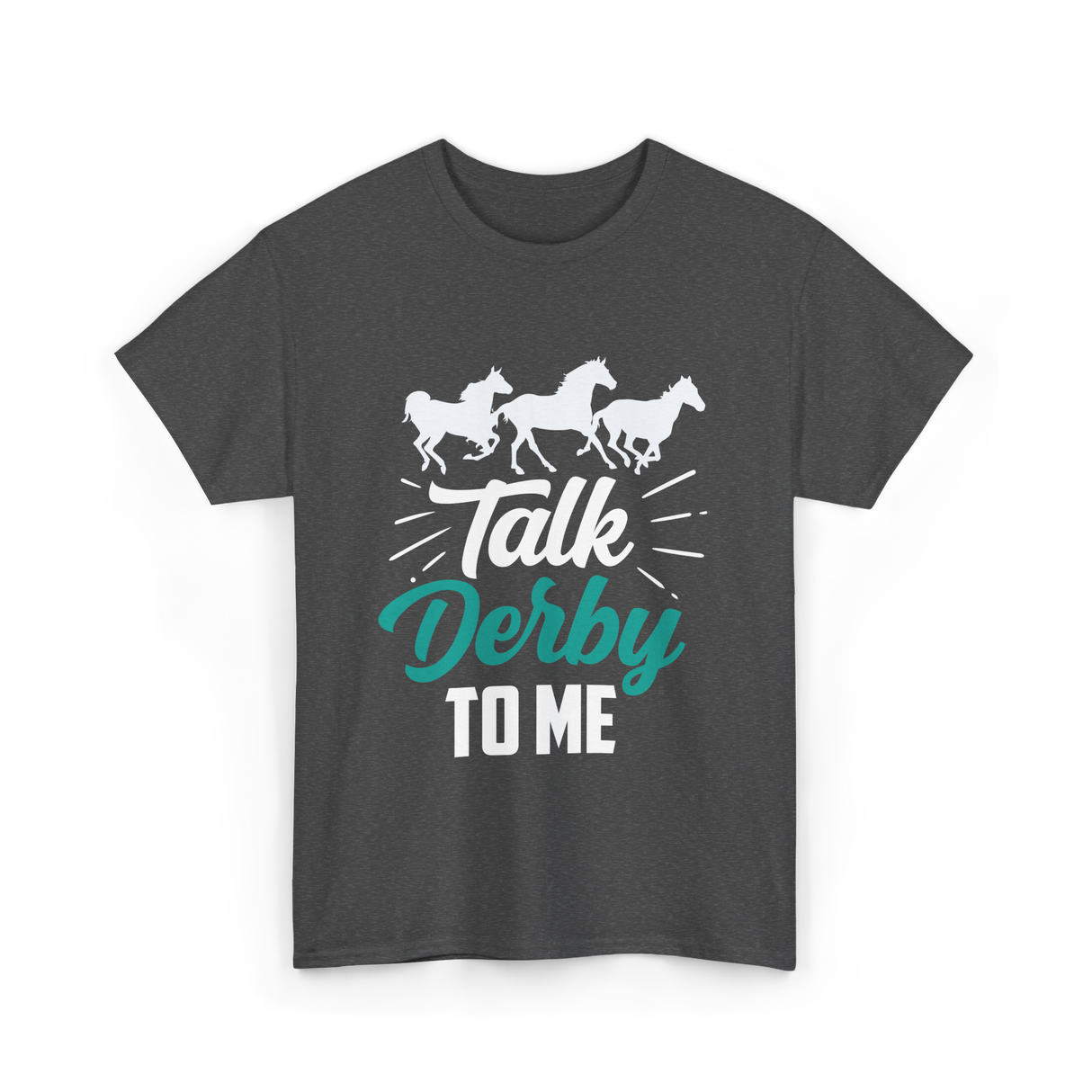 Talk Derby To Me Riding Equestrian T-Shirt - Dark Heather