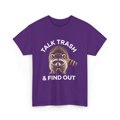 Talk Trash Raccoon Wildlife T-Shirt - Purple