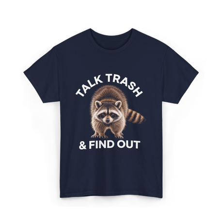 Talk Trash Raccoon Wildlife T-Shirt - Navy