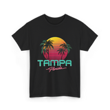 Tampa Florida Retro Art T-Shirt - Black